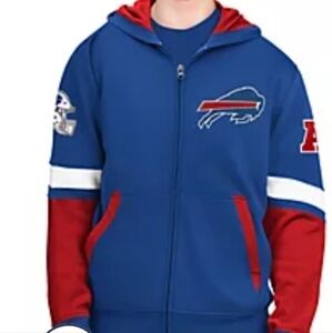NFL Officially Licensed Buffalo Bills Blue and Red Soft Hoodie New In Bag  XL